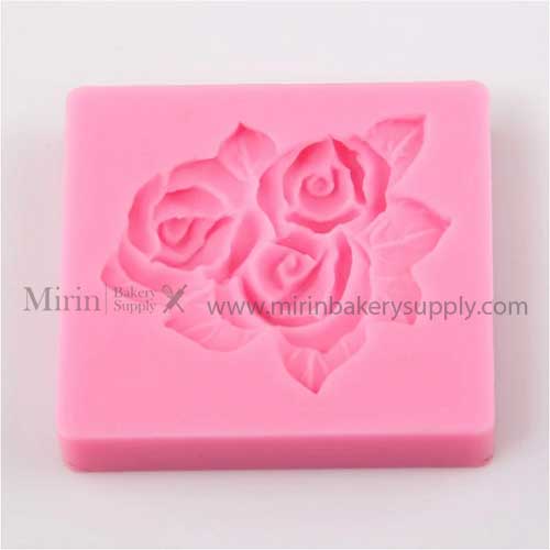 พิมพ์ซิลิโคนฟองดอง ช่อกุหลาบ Fondant Silicone Mold